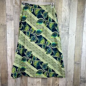Van Heusen Size Small Lime/Turquoise/Navy Blue & Black Floral Unlined Zipper